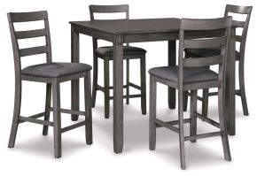 Ashley Furniture D383-223 Bridson - Square Counter TBL Set (Set of 5) - Gray