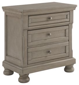 Signature Design by Ashley® B733-92 Lettner - Two Drawer Night Stand - Light Gray