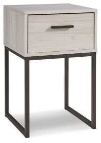 Signature Design by Ashley® EB1864-291 Socalle - One Drawer Night Stand - Vinyl-Wrapped - Light Natural