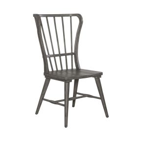 Liberty Furniture 237G-C1000S Liberty Furniture 237G-C1000S River Place - Windsor Back Side Chair - Riverstone Gray & Tobacco