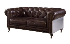 ACME 56591 Aberdeen - Loveseat - Vintage Brown Top Grain Leather