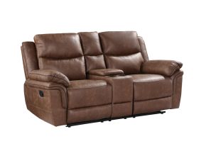 New Classic U5985-25-BRN Ryland - Console Loveseat With Dual Recliners - Brown