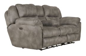 Jackson Furniture Industries 761899-1300/28 Ferrington - Power Lay Flat Reclining Console Loveseat With Power Adjustable Headrest & Lumbar - Steel