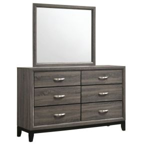 CoasterEveryday 212423M Watson - 6-Drawer Dresser With Mirror - Gray Oak