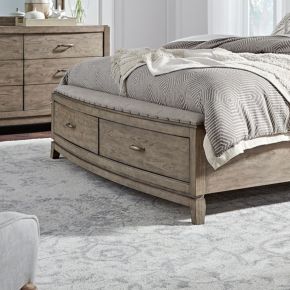 Liberty Furniture 805-BR23FS Avalon - Queen Storage Footboard With Slatroll - Burnished Beige