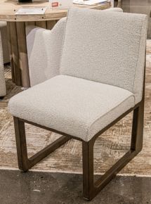 Ashley Furniture PCD843-01 Radkin - Dining Upholstered Side Chair (Set of 2) - Off White / Brown