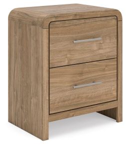 Ashley Furniture PCB1121-92 Gramburg - Two Drawer Night Stand - Warm Natural Brown