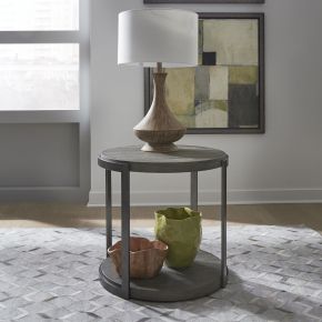 Liberty Furniture 960-OT1020 Modern View - Round End Table - Dark Gray