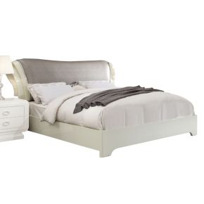ACME 20390Q Bellagio - Queen Bed - PU & Ivory High Gloss