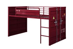ACME 38300 ACME 38300 Cargo - Twin Loft Bed With Slide - Red