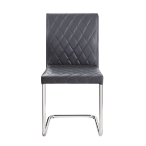ACME 77832 Ansonia - Side Chair (Set of 2) - Gray PU & Chrome