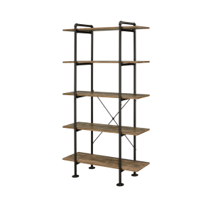 ACME OF00172 Nefo - Bookshelf - Rustic Oak & Black Finish