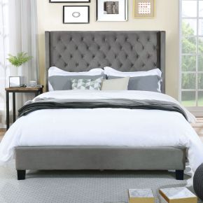 Furniture of America CM7141GY-EK-BED Ryleigh - Eastern King Bed - Gray