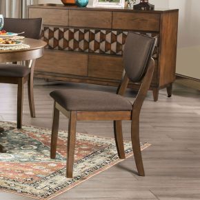 Furniture of America FOA3787SC-2PK Marina - Side Chair (Set of 2) - Walnut / Dark Chocolate