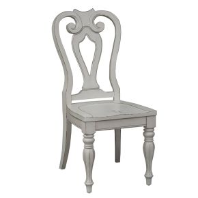 Liberty Furniture 244-C2500S Magnolia Manor - Splat Back Side Chair - Antique White