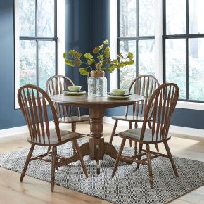 Liberty Furniture 186-CD-5DLS Liberty Furniture 186-CD-5DLS Carolina Crossing - 5 Piece Drop Leaf Set - Antique Honey