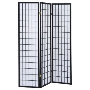 CoasterEveryday 4622 Carrie - 3-Panel Room Divider Folding Shoji Screen - Black