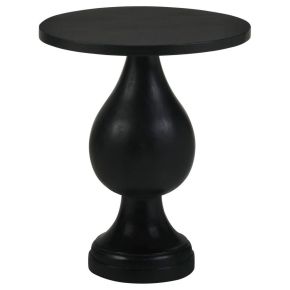 CoasterEssence 915108 Dianella - Round Pedestal Base Accent Side Table - Black Stain