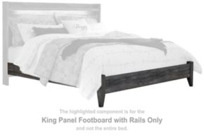 Signature Design by Ashley® B221-56 Baystorm - King Panel Footboard w/Rails - Gray