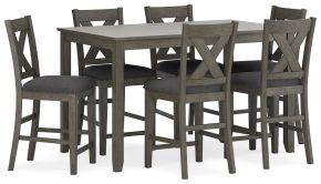 Ashley Furniture D388-423 Caitbrook - Rect Drm Counter Table Set (Set of 7) - Gray