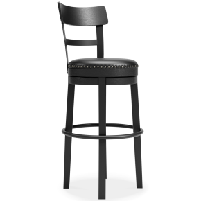 Signature Design by Ashley® D546-630 Valebeck - Black - Tall Uph Swivel Barstool