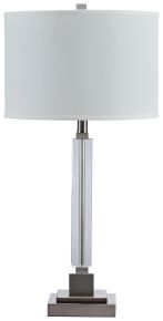 Ashley Furniture L428174 Deccalen - Clear / Silver Finish - Crystal Table Lamp
