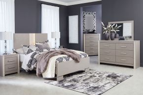 Signature Design by Ashley® B1145/231/36/54/57/96/92(2) Surancha - Gray - 7 Pc. - Dresser, Mirror, Queen Panel Bed, 2 Nightstands