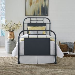 Liberty Furniture 179-BR17HFR-N Vintage Series - Full Metal Bed - Navy