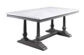 ACME 73265 Yabeina - Dining Table - Marble Top & Gray Oak Finish