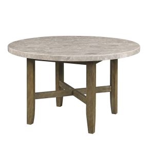ACME DN01449 Karsen - Dining Table - Marble & Rustic Oak Finish