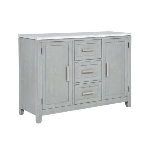 New Classic D2442-40 Fiona - Marble Top Dining Buffet / Server - Mist Gray