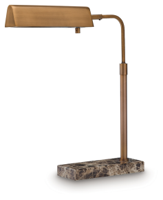 Signature Design by Ashley® L734412 Yafe - Metal Desk Lamp - Bronze Finish