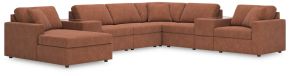 Signature Design by Ashley® 92102S43 Modmax - 8-Piece Sectional With Laf Corner Chaise And Storage Consoles - Spice