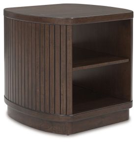Ashley Furniture T679-2 Korestone - Square End Table - Dark Brown