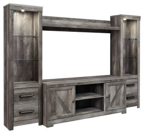 Ashley Furniture W440W2 Ashley Furniture W440W2 Wynnlow - 4 Pc. - Entertainment Center - 63" TV Stand - Gray