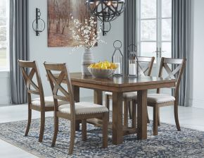 Signature Design by Ashley® D631/45/01(4) Moriville - Dark Gray- 5 Pc. - Extension Table, 4 Side Chairs