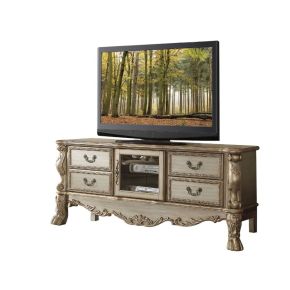 ACME 91333 ACME 91333 Dresden - TV Stand - Gold Patina & Bone