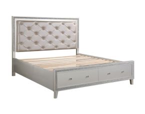 ACME BD00242Q Sliverfluff - Queen Bed - PU & Champagne Finish - 60"