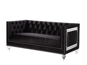 ACME LV01404 Heibero - Loveseat - Black Velvet