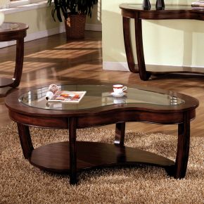 Furniture of America CM4336C Crystal Falls - Coffee Table - Dark Cherry