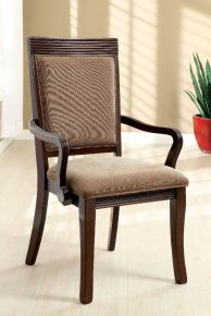 Furniture of America CM3663AC-2PK Woodmont - Arm Chair (Set of 2) - Walnut / Brown
