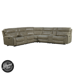 Intercon SI-SC-SECSET-MUS-6PC Summit - Dual-Power Sectional Set - Bolero Mushroom