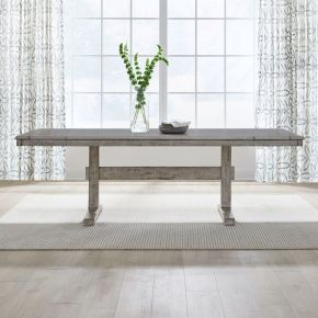 Liberty Furniture 528-CD-TRS Hallendale - Trestle Table - Gravel Wash