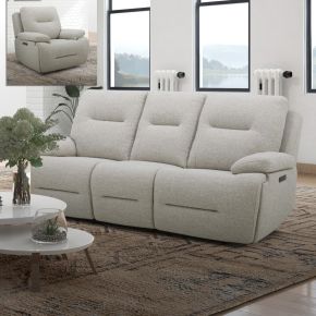 Liberty Furniture 7008GF-UPH-SOREC Cameron - Sofa & Recliner - White