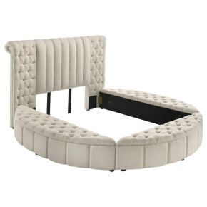 Coaster Fine Furniture 360111QB4 Sonya - Queen Storage Side Rails (left), Box 4 of 5 - Ivory