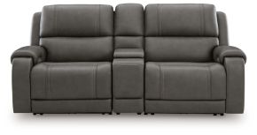 Signature Design by Ashley® PCU12600S2 5Z - Pittson - 3-Piece Power Reclining Sectional Loveseat With Storage Console - Anchor