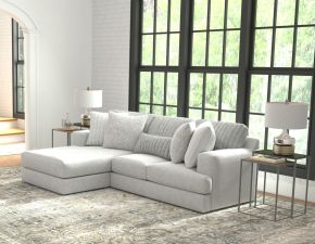 Jackson 3303/75/42-18 Logan - 2 Piece Upholstered Sectional With Comfort Coil Seating And 5 Included Accent Pillows (Left Side Facing Chaise) - Moonstruck