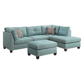 ACME 54390 Laurissa - Sectional Sofa - Light Teal Linen