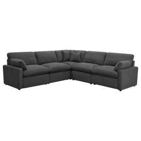 Coaster Fine Furniture 609530P Collins - 5 Piece Modular Power Reclining Sectional - Dark Gray