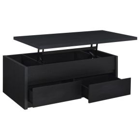 Coaster Fine Furniture 706228 Knapp - Lift Top Cocktail Coffee Table With Dual Drawers - Black